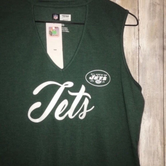 NWT NFL New York Jets Sleeveless Blouse - Picture 2 of 5